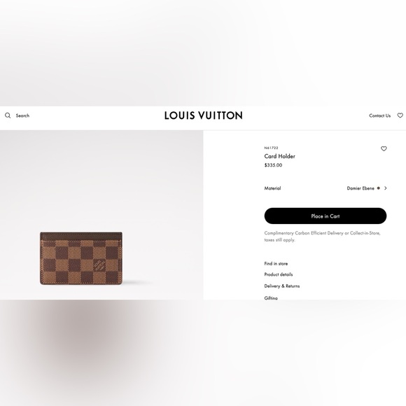 Louis Vuitton Card Holder for sale - Picture 5 of 5